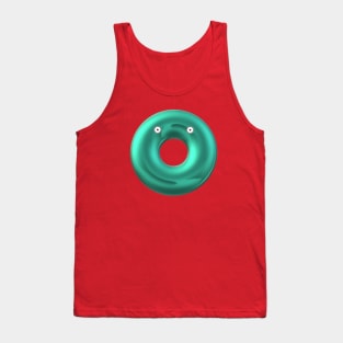 A Surprised Green Donut Tank Top